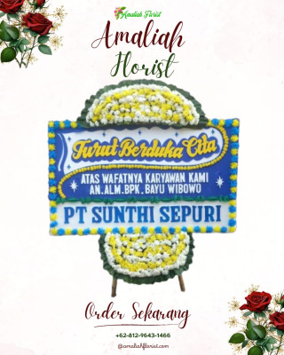 Papan Bunga Duka di Karang Mekar